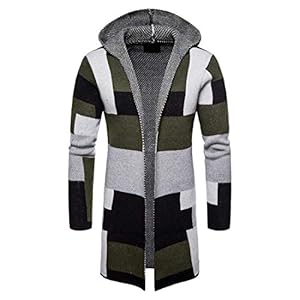 Heren Sjaalkraag Vest Lange Open Rand Gebreide Trui Lichtgewicht Warme Winterjas Trui Slim Fit Uitloper Vest Heren Vest Met kraag Open Kabel Dikke Gebreide Plaque Lange Lijn
