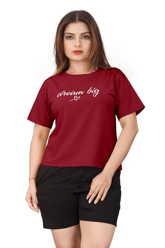 Womens Korean Night Dress || Short Pyjama Set || Korean Nightsuit || Women Nightwear ||Round Neck Short Sleeve Nightsuit || Loungewear || Everyday Nightdress-picture-15