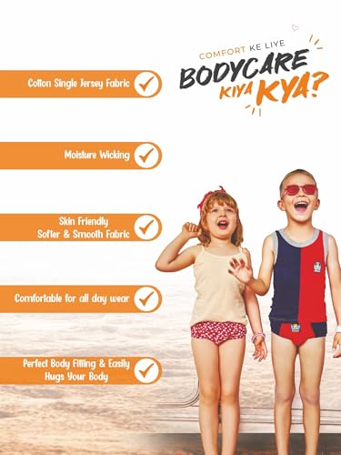 Image of BODYCARE Boy's Cotton Briefs Pack of 2 | Solid Kids Underwear | Soft Breathable Fabric | Stretchable Waistband | Comfortable Innerwear (Color & Print May Vary)