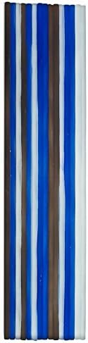 MTO0184 Modern Subway Blue White Glossy Murano Glass Tile
