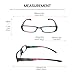 Calabria 746 Cute Tropical Floral Reading Glasses +2.50 Black Womens Trendy Fashion Hawaiian Print Readers Colorful Eyeglass