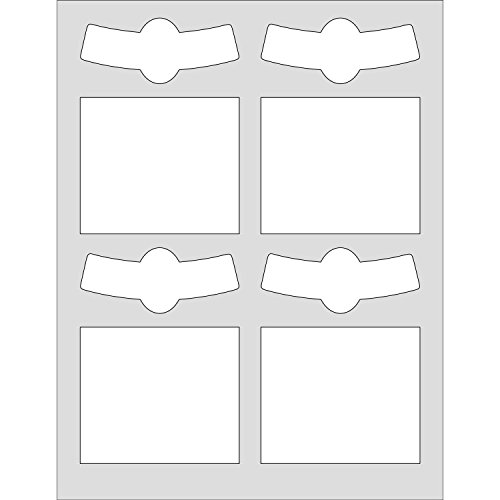 Beer Bottle with Neck Labels for 20 Beer Bottles, 3.5 x 4.75 inches (Vinyl Weatherproof White)