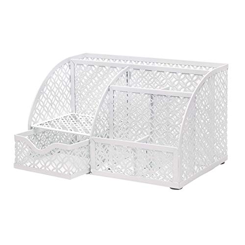 image for Annova Mesh Desk Organizer Office with 7 Compartments + Drawer/Desk Ti