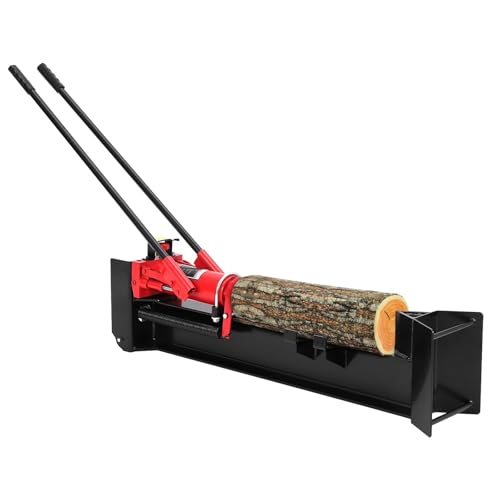 BouPower 12 Ton Hydraulic Manual Log Splitter, Heavy Duty Horizontal Wood Splitter with All-Steel...