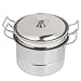 Stainless Steel Mini Pretend Steamer Pot Kids Kitchen Toy Safe Durable Play Cooking Food Toy for Children Boys Girls