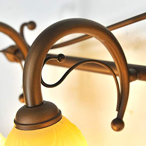Miroir phare en fer continental et verre givre de qualite