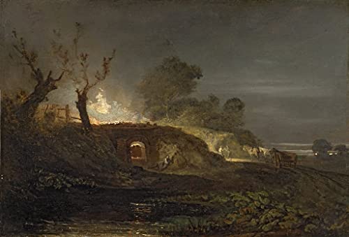 Peinture un four à chaux à Coalbrookdale habillage grand mur 60x90cm