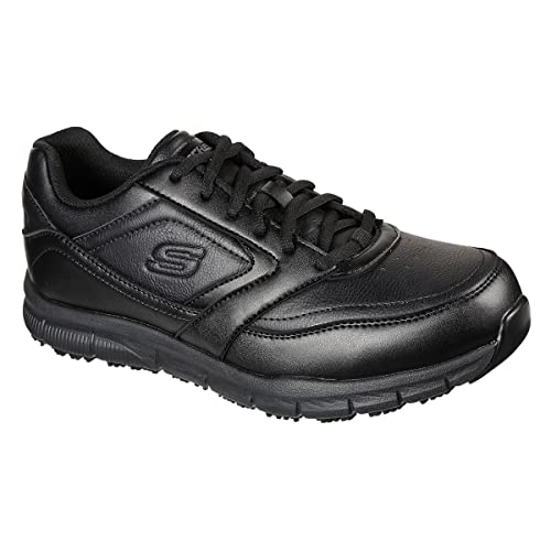 Skechers Herren Nampa work boots, Black Synthetic Pu, 43 EU