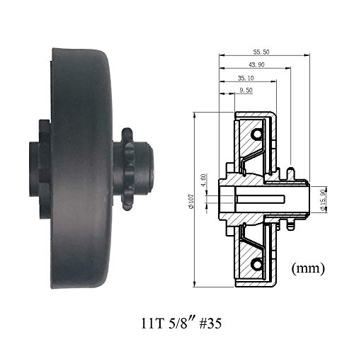 Go Kart/Mini Bike Clutch 5/8 Bore with #35 Chain 11 Tooth - Thumbnail 3