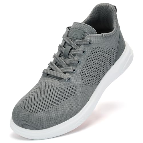 Slow Man Wide Toe Box Shoes for Men - Casual Dress Sneakers Comfortable Cushioned Business Office Non Slip Breathable Mesh Oxford Walking Shoe for Wide Feet