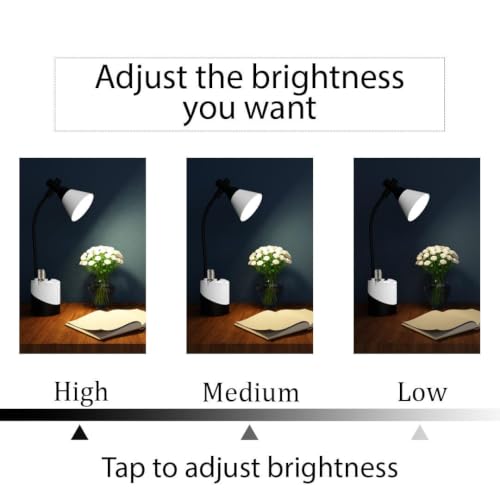 Image of fizzytech 360 Flexible LED Desk Lamp with Mini Fan, Pen Holder & Mobile Stand - Touch Control Adjustable Desk Light for Reading, Studying, Office & Home Use (White & Black)