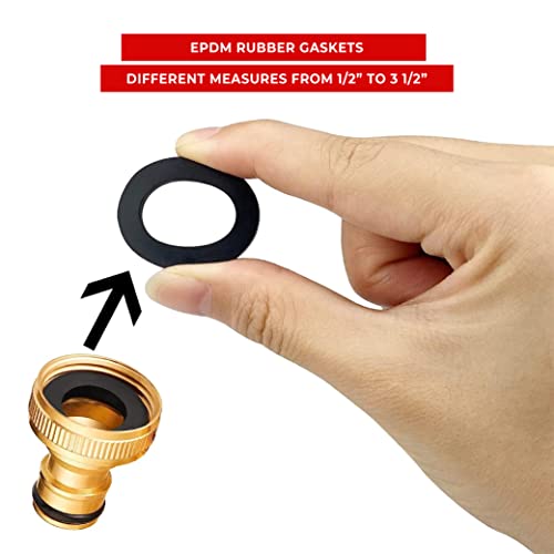 joints plats plomberie pour raccords de tuyaux, rondelles en caoutchouc pour robinets, joint filtre robinet de douche (5 pièces, 30mmx22mm: grosor 3mm) – vue 5