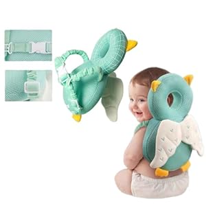 Safe Baby Head Protector, Cute Toddlers Head Safety Pad Cushion, Adjustable Protector for Backpack, Baby Back Protection for Crawling & Walking, for Age 4-24Months