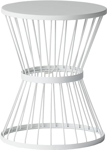 Image of Furniture for The Living Room and Office: Coffee Table, Center Table, Storage Basket, Wire Basket with Metal Top, Bedside Table, Side Table White