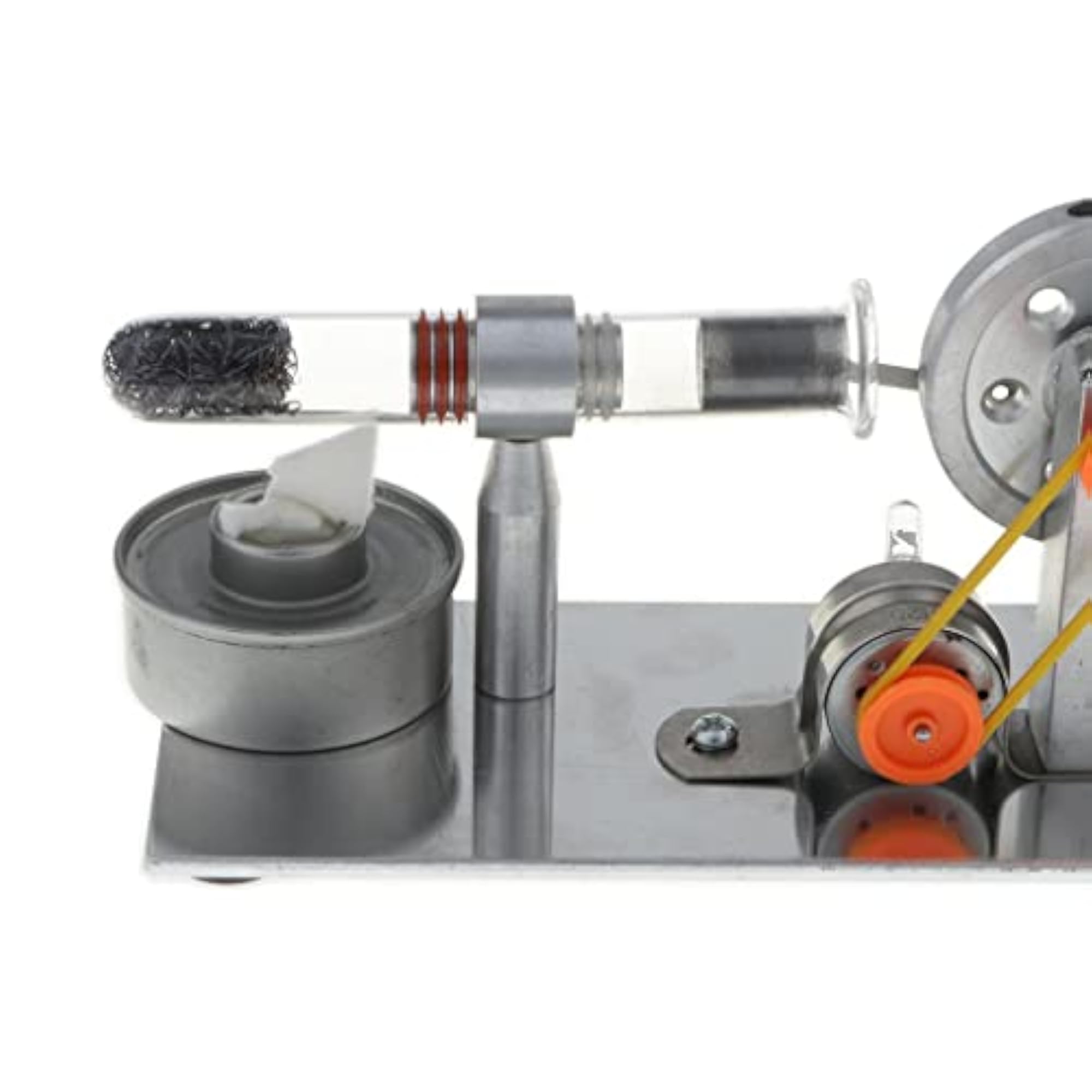 Stirling Engine Flywheel Colorful LED Educational Model