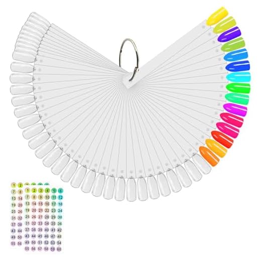 50 Piezas Muestrario de Uñas con Pegatinas Digitales 1-50, Nail Tips Muestrario Uñas, Exhibición de Uñas Falsas, Uñas Falsa Muestras, Para Pintar Uñas Practicas