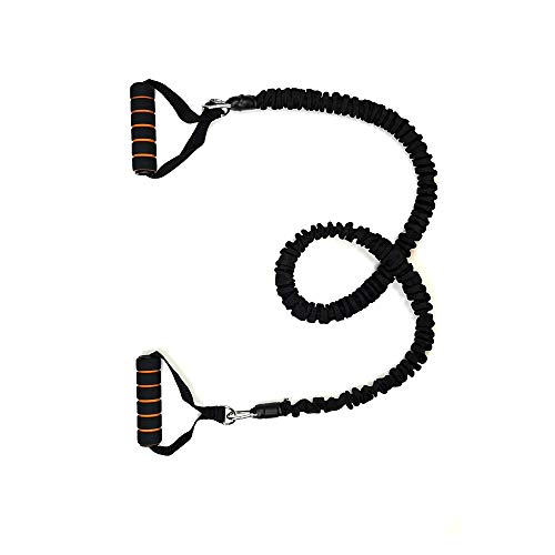 O RLY Exercise Fitness Resistance Band Bandas Elásticas Resistencia Mangas Protectoras de Nylon de Alta Resistencia 35LB Negra Cover