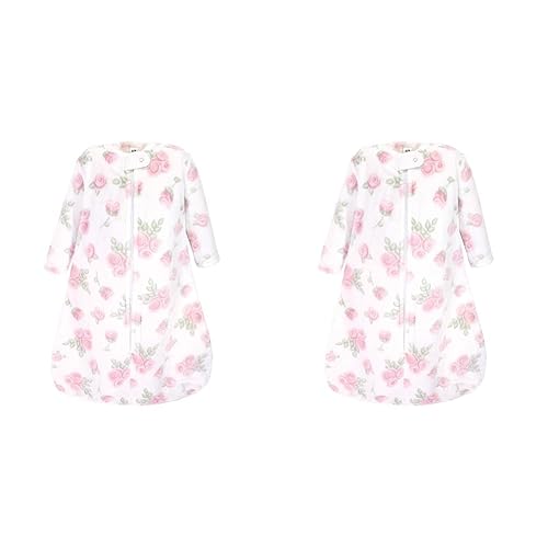 Hudson Baby Saco de dormir unisex de felpa para bebé, manta, rosa rosa, 18-24 meses (paquete de 2)