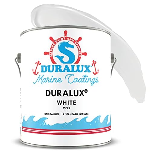 DURALUX Marine Enamel, White, 1 Gallon, Topside Paint for Boats and Other Onshore or Offshore Marine Maintenance Applications, Adheres to Steel, Metal, Wood, Fiberglass & Aluminum