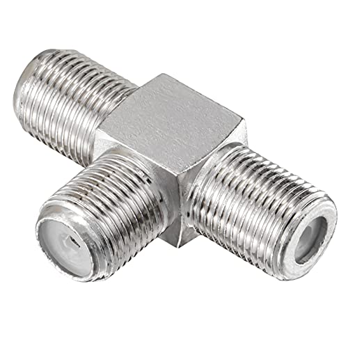 HB-DIGITAL Répartiteur TV SAT Répartiteur câble adaptateur T 2 voies / 5-2400 MHz numérique et analogique Sat DVB-S DVB-S2 FM FM FM câble TV DVB-C adaptateur d'antenne 3XF femelle 3xF-Buchse galvanisé