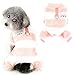 Ranphy Striped Fleece Dog Pajamas for Small Dog Boy and Girls Pet Pjs Puppy Pyjamas Autumn Winter Soft Warm Pullover with D-Ring Chihuahua Yorkie Boysuit Cat Apparel Pink L
