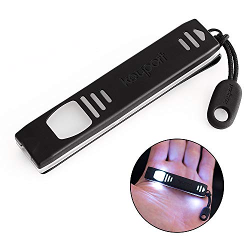 Keyport Pocket Flare Mini Flashlight Keychain with Pocket Clip & Rechargeable Battery 