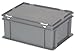 Produktbild Eurobehälter mit Scharnierdeckel, grau, LxBxH 400 x 300 x 180 mm, 16 Liter, lebensmittelecht