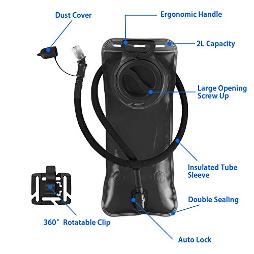 Hydration-Bladder-2-LiterLeak-Proof-Water-Reservoir-with-Insulated-Sleeve-BPA-Free-Military-Water-Storage-Bladder-Bag-Hydration-Pack-ReplacementGreat-for-Bicycling-Hiking-Camping-Hunting-Running