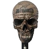Motorrad Helm Schädel Halter, Skelett Hof Dekor, Harz Craft Schädel Helm Ständer für Mäntel Caps Baseball Rugby Helme (D)