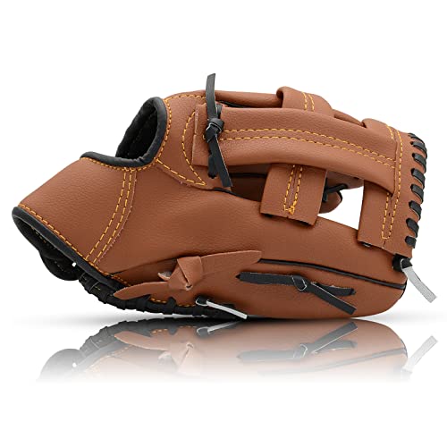 Baseball Glove With Foam Ball For Kids Youth Adult, Softball Glove 10.5''-12.5'', Baseball Mitt Left Hand Glove, Right Hand Throw #TOP3