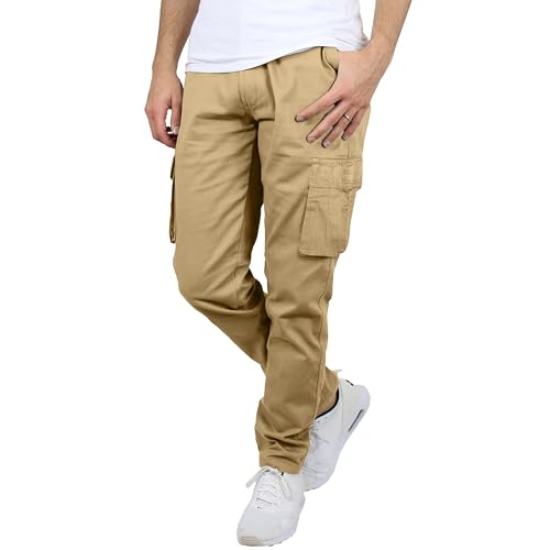 2-Pack Men's Flex-Stretch Cotton Cargo Pants, 31-Inch Inseam - Comfortable and Durable3