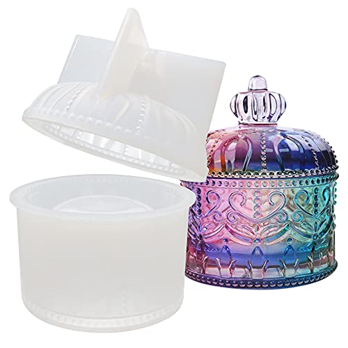 INHEMING Moldes de Resina de Silicona,Molde de Caja de Almacenamiento, Epoxi Moldes de Joyería