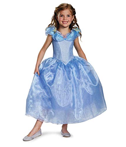 Disguise Girls Cinderella Live Action Girls' Cinderella Deluxe Costume, G (10-12)