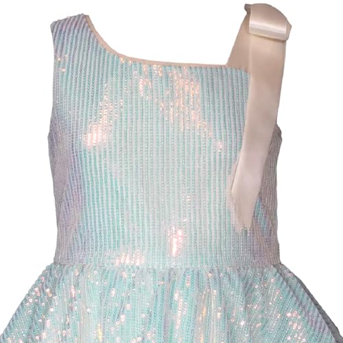 Bonnie Jean Girls Size 7-16 Sequin Bodice Shoulder Bow Dress2