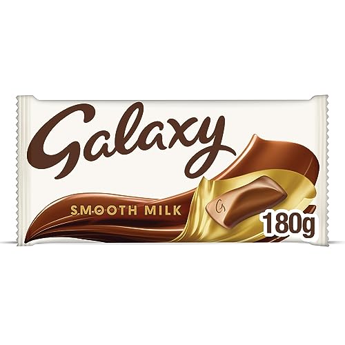 Galaxy Smooth Milk Chocolate Tablet Bar 180g – Milk Chocolate Tablet, Chocolate Block Gift, Sharing Chocolate Bar Block, Creamy Milk Chocolate Snack