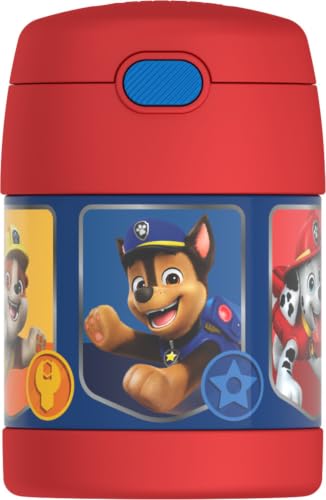 Image of THERMOS FUNTAINER Kids Food Jar with Spoon, 10oz, Paw Patrol | Kid-Friendly Stainless Steel Insulated Food Container, Keeps Food Hot or Cold Longer for School & Play, BPA Free