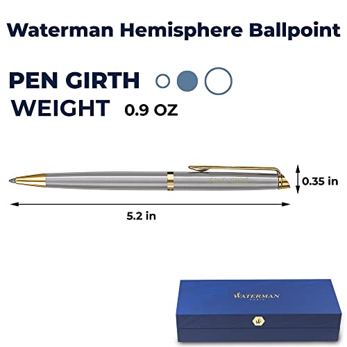 Dayspring Pens Personalized Waterman Pen | Engraved Waterman Hemisphere Stainless Gold Trim Ballpoint Pen. Personalized And Shipped In One Business Day #TOP6