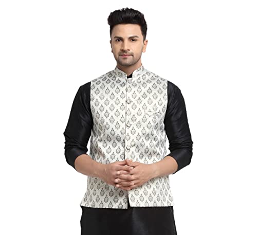Image of ABH LIFESTYLE Men's Jacquard Nehru Jacket.