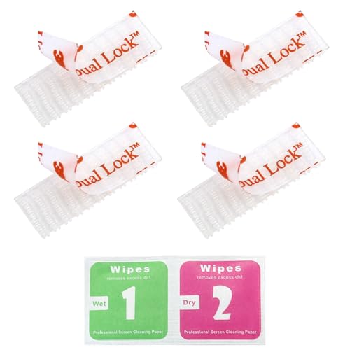 EZ Pass/IPass/IZoom Toll Tag Fastlane Mounting Kit - 4 Pcs Reclosable Fastener Peel and Stick Adhesive Dual Lock Tape Strips