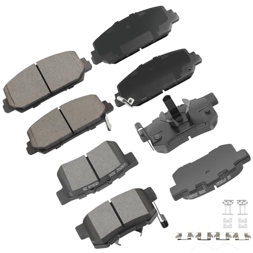 Image of cciyu D1697 & D1086 Front & Rear Ceramic Disc Brake Pads Kit For Acura RDX 2014-2018