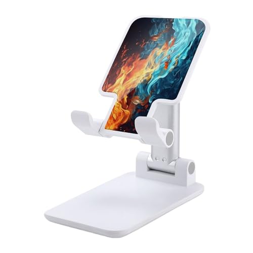 Support téléphone pliable de bureau design artistique feu et eau premium