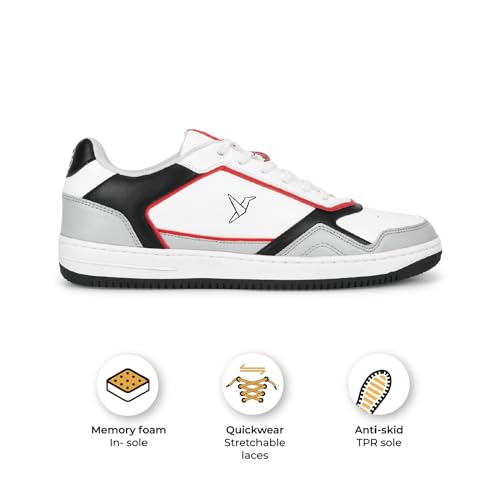 Image of YOHO Colored PU Fashion Sneaker for Men | Comfortable Shoes | Cushioned Insole | Quick-wear Elastic Laces | Lightweight | Dynamic Feet Support | Fashionable | Stylish | Modern