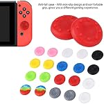 Tosuny 20 Pcs Controller Analog Stick Joystick Antiskid Thumb Grips Cap Silicone Stick Protective Case for PS2/PS3/XBox One/360