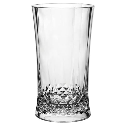 Utopia Gatsby Polycarbonate Hiball Glasses 16oz / 460ml - Set of 4 - Plastic Highball Tumblers