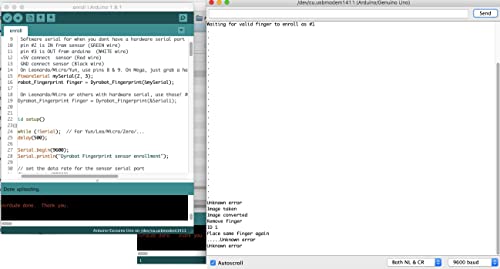 image for DIYmall Optical Fingerprint Reader Sensor Module for Ar Duino 2560 R3 