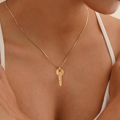 Gold Silver Key Necklace for Women Dainty Key Necklaces Fashion Summer Jewelry2
