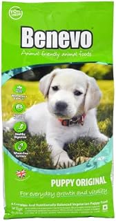 Vegan puppy food from Benevo. Complete dry puppy food, wheat free, large and small breed. Holistic & non-gm dried kibble for puppies 2kg