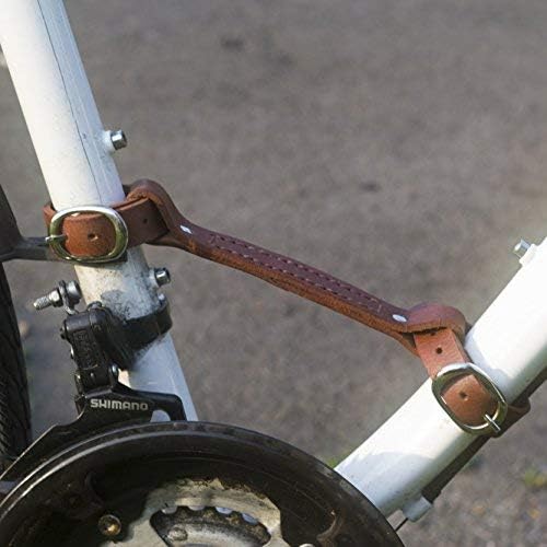 Leather Carry Handle for Bike Bicycle Frame Carrying Handgrip Light Brown HAN-Light
