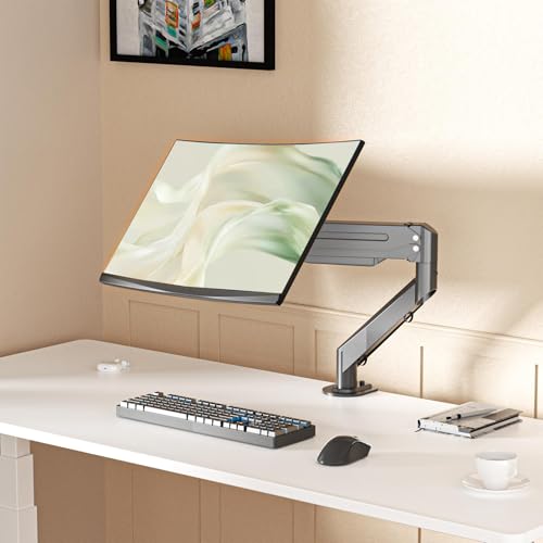 Image of Suptek Monitor Mount Gas Spring Monitor Arm Desk Mount Fully Adjustable Fits 17 20 22 23 24 26 27 32 35 inch Monitors Weight Capacity up to 24.25 lbs