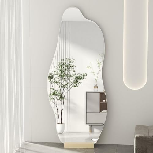 Diexgiy ミラー 家庭用壁掛けソフト 粘着式全身鏡 寝室 ワードローブ ドア取り付け 寮 アクリル ドレッシング (e)